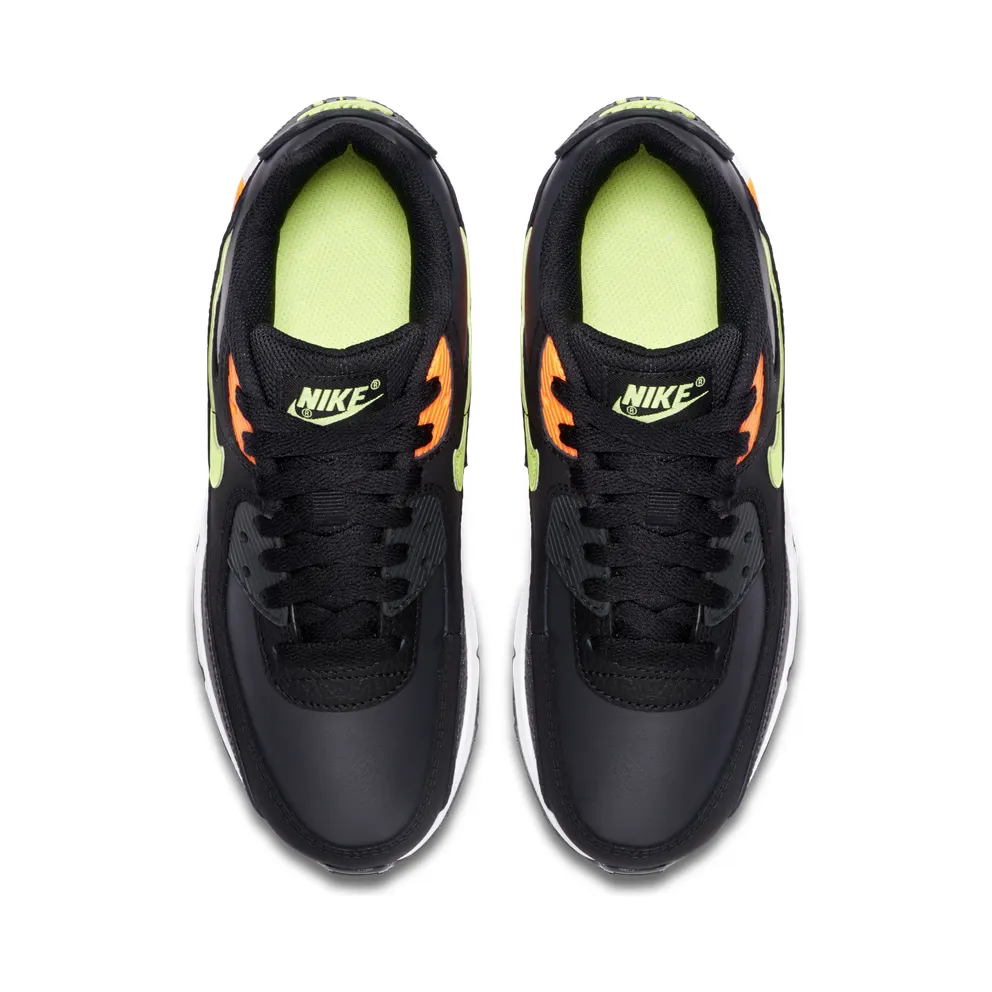 Nike Air Max 90 Black Total Orange Ghost Green (GS) Black/Total Orange-Dark Smoke Grey-Ghost Green (CV9643-001)