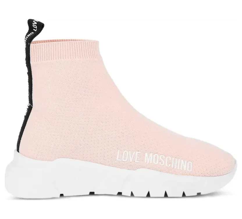 Moschino High-Top-Sneakers mit Logo-Print – Rosa (JA15343G1CIZ4601)
