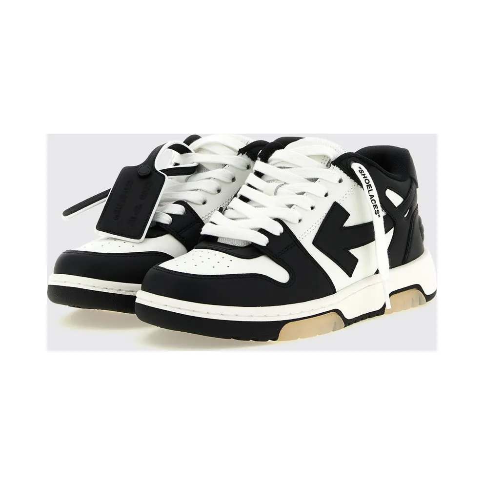 Off-White Out Of Office Bicolor Leather Sneakers with Applied Logo White 1 (W259C9L0060110)