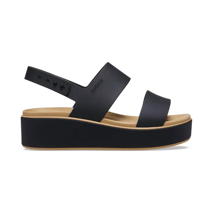 Crocs Brooklyn Low Wedge Cork Sandal Black Cashew (211802-0RI)