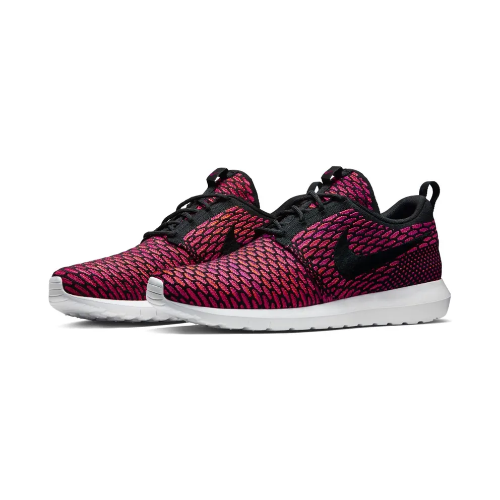 Nike Roshe Run Flyknit Fireberry Black/White-Fireberry-Total Orange (677243-004)