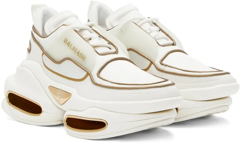 Balmain White B-Bold Low-Top (XN0VI541LCWR)
