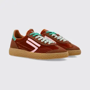 Puraai 6.01 XS Sneakers in Vegan Leather and Recycled Microsuede Tobacco (PU601X044)