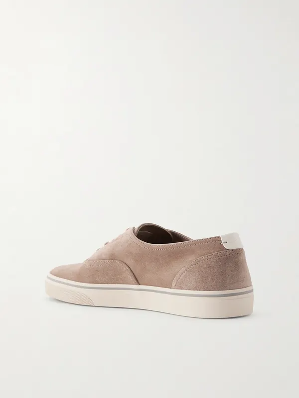 Brunello Cucinelli Suede Sneakers Beige (MZUPIGZ334) (3)