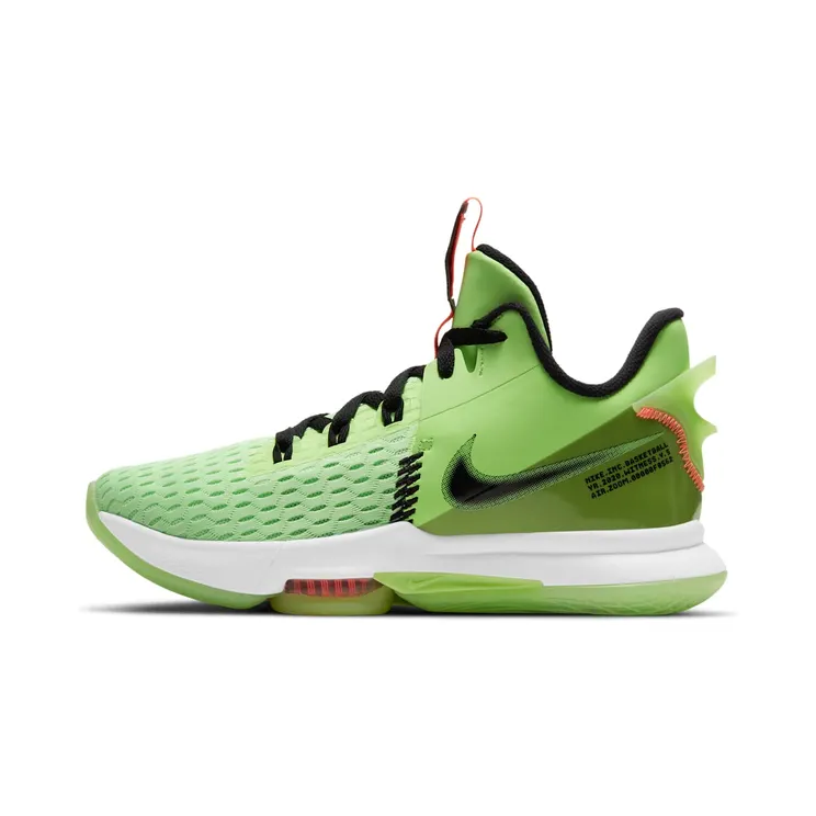 Nike LeBron Witness 5 Green “Lime Glow / Bright Mango / White / Black” (CQ9380-300)