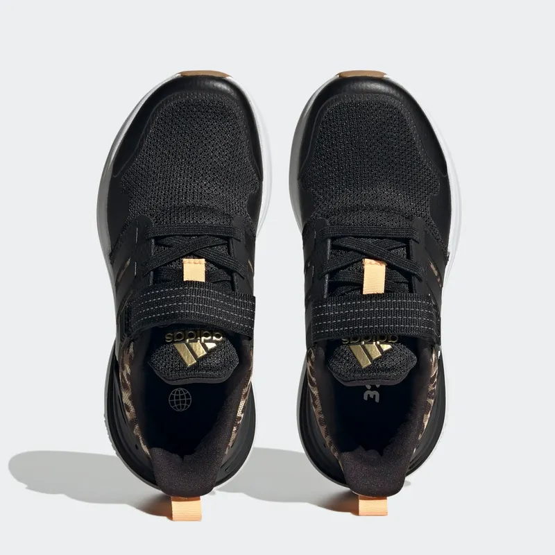 Adidas Rapidasport Bounce Sport Running Elastic Lace Top Strap Core Black / Core Black / Gold Metallic (FZ6349)