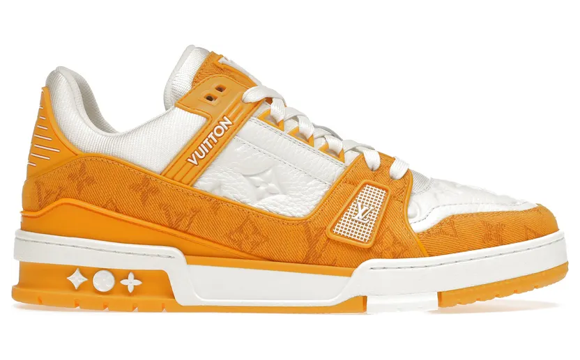Louis Vuitton Trainer Yellow Monogram Denim White (1A9JHB)