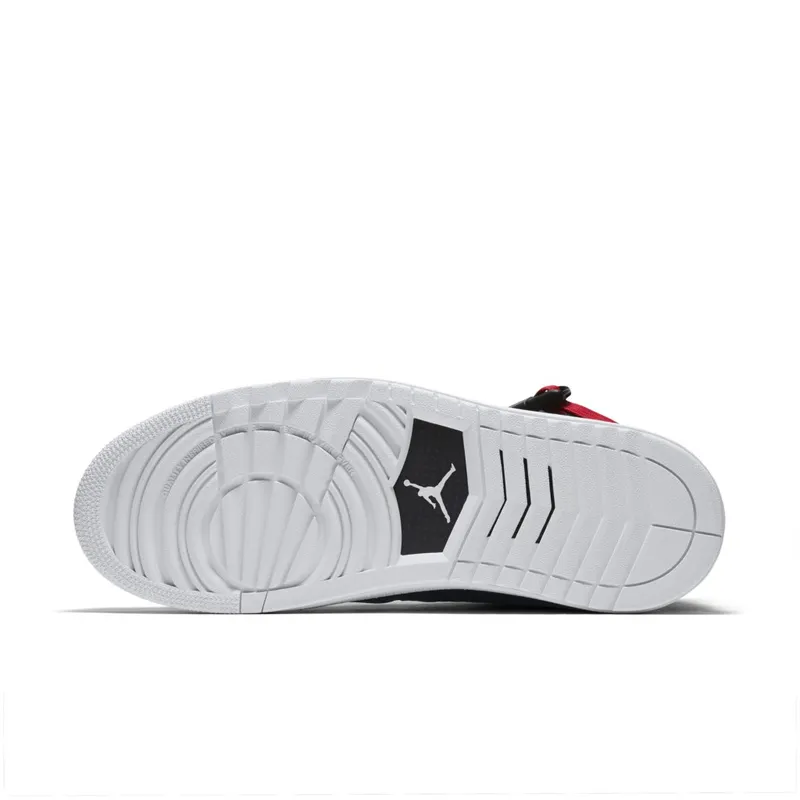 Jordan 1 Moto Black Black/Black-Gym Red (AT3146-001)