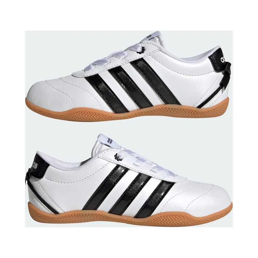 Adidas GRAND COURT LO Shoes KIDS Cloud White / Core Black / Hi-Res Yellow (KI3034)