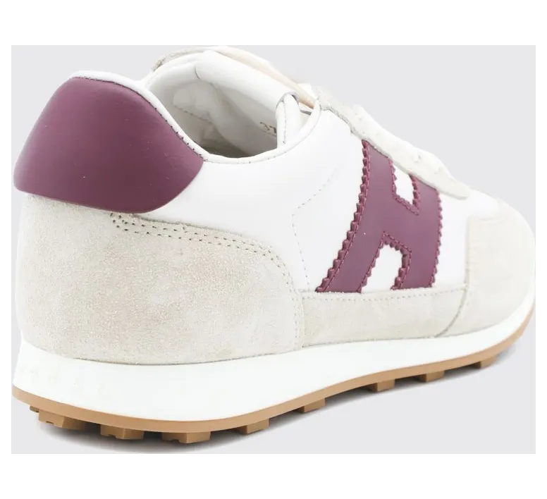 Hogan H727 Smooth and Suede Leather Sneakers with Side H Monogram White (HXW7270GH00UHC9998) (2)