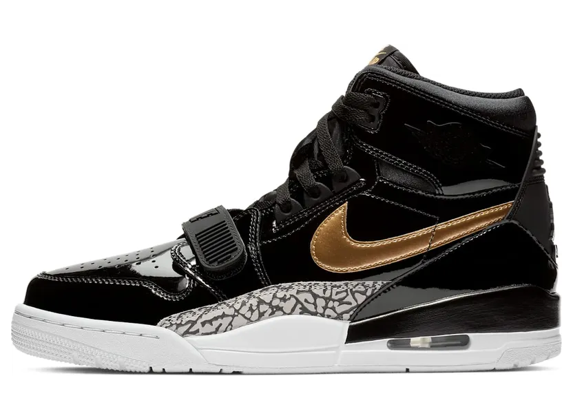 Jordan Legacy 312 Black Gold Patent