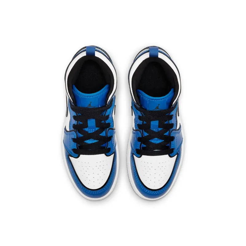 Jordan 1 Mid Signal Blue (PS) (BQ6932-402)
