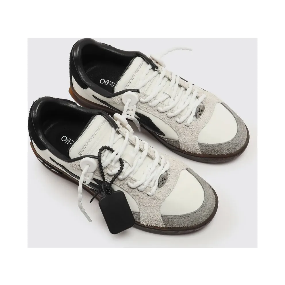 Off-White Suede and Nylon End of Play White 1 (OMIA2ALS26FAB0026810)