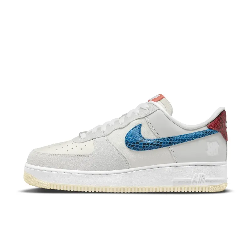 Nike x Undefeated Air Force 1 Low SP 5 On It Dunk Vs AF1 (2021) – “White / Neutral Grey-blue-red” (DM8461-001)