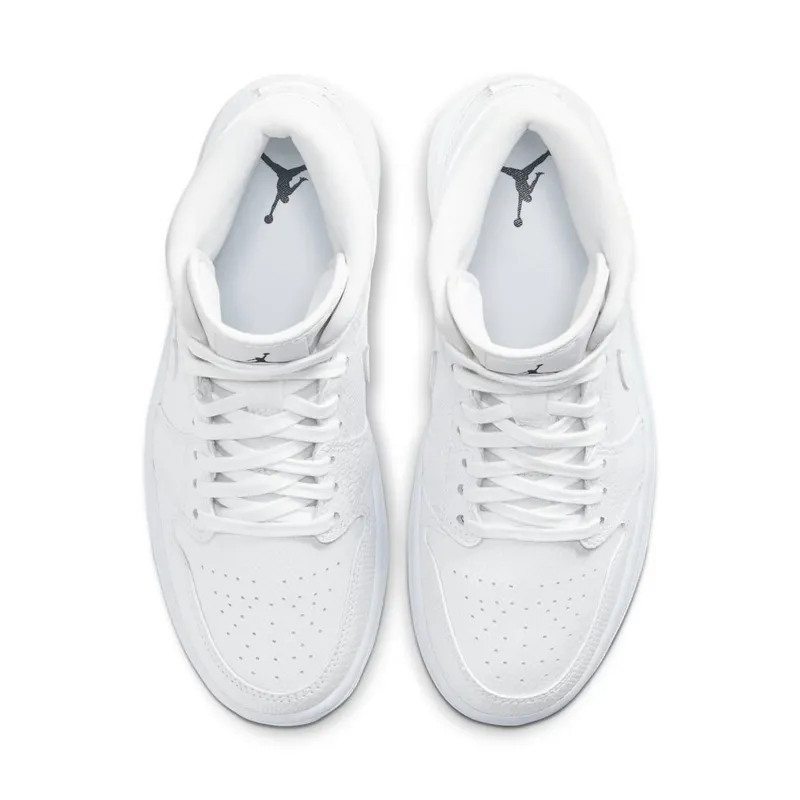 Jordan 1 Mid White Snakeskin (W) White/White-White (BQ6472-110)