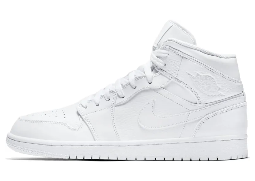 Air Jordan 1 Mid Triple White (554724-109)