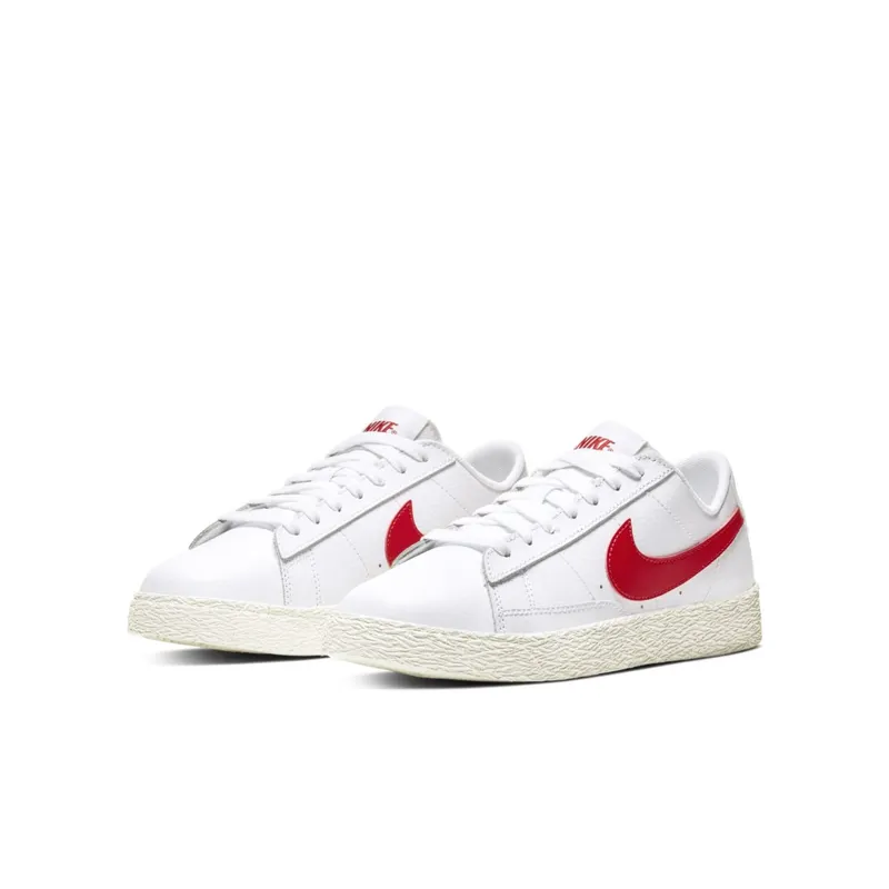 Nike  Blazer Low White University Red (GS) White/Sail/Gum Light Brown (CZ7106-100)