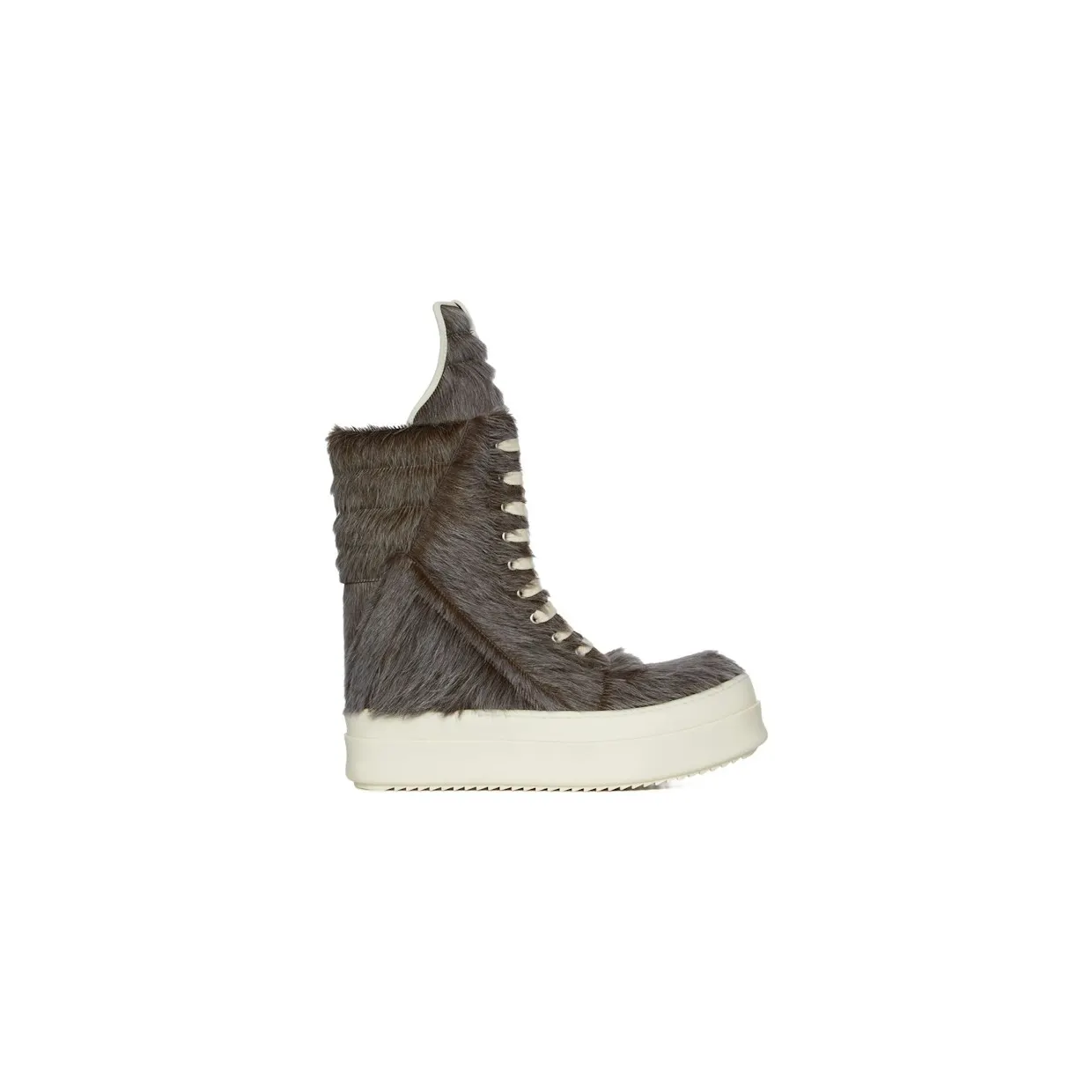 Rick Owens Concordians Mega Geobasket Unshaved Cow Leather Indigo Milk (RR02E1855 LHLC 1061)