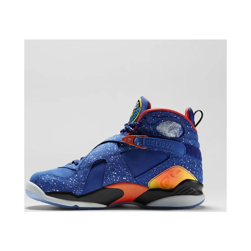 Jordan 8 Retro Doernbecher Hyper Blue-Electro Orange-Black (729893-480)