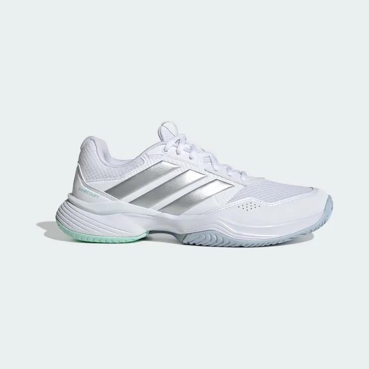 adidas Gamecourt 3 All Court Tennis “Cloud White / Silver Metallic / Ice Blue” (KI2864)