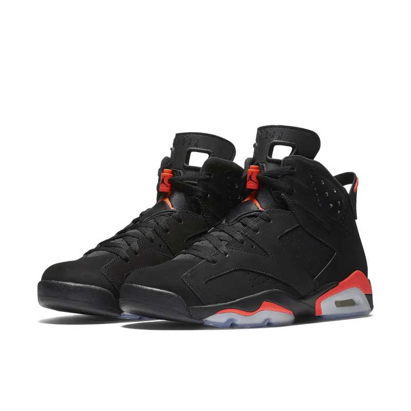 Air Jordan Nike AJ 6 VI Retro Infrared Black (JUMPMAN) (2014) (384664-023)