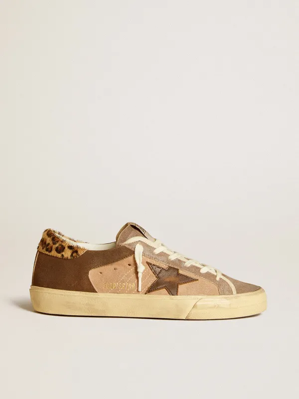 Golden Goose Women’S Super-Star In Suede With Leather Star And Pony Skin Heel Tab (GWF00842.F006661.82843)
