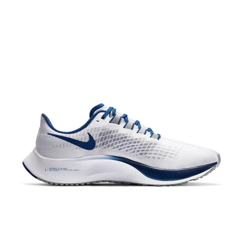 Nike Air Zoom Pegasus 37 Indianapolis Colts White/Pure Platinum-Gym Blue-Medium Silver (CZ5443-100)