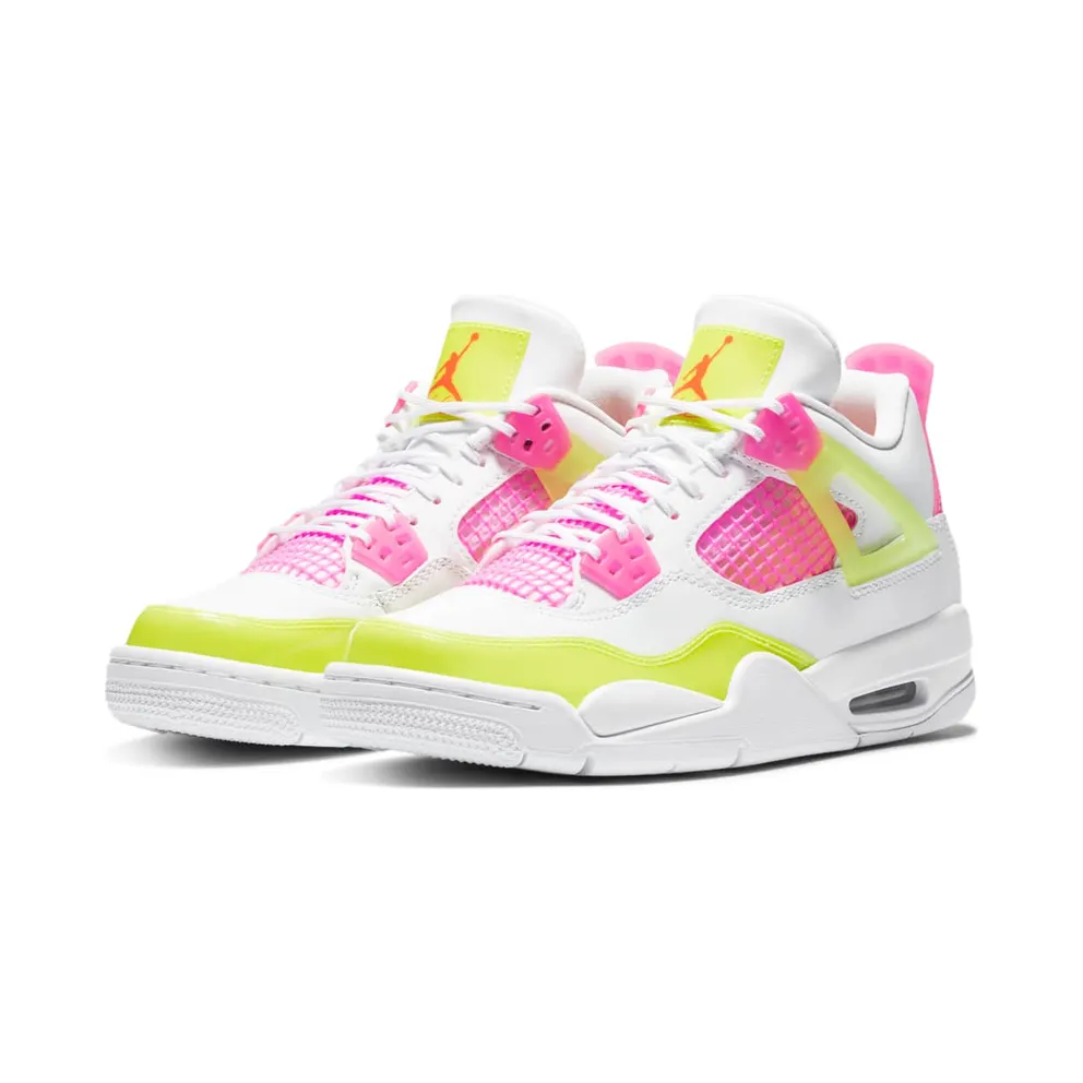 Jordan 4 Retro White Lemon Pink (GS) White/Lemon Venom-Pink Blast (CV7808-100)