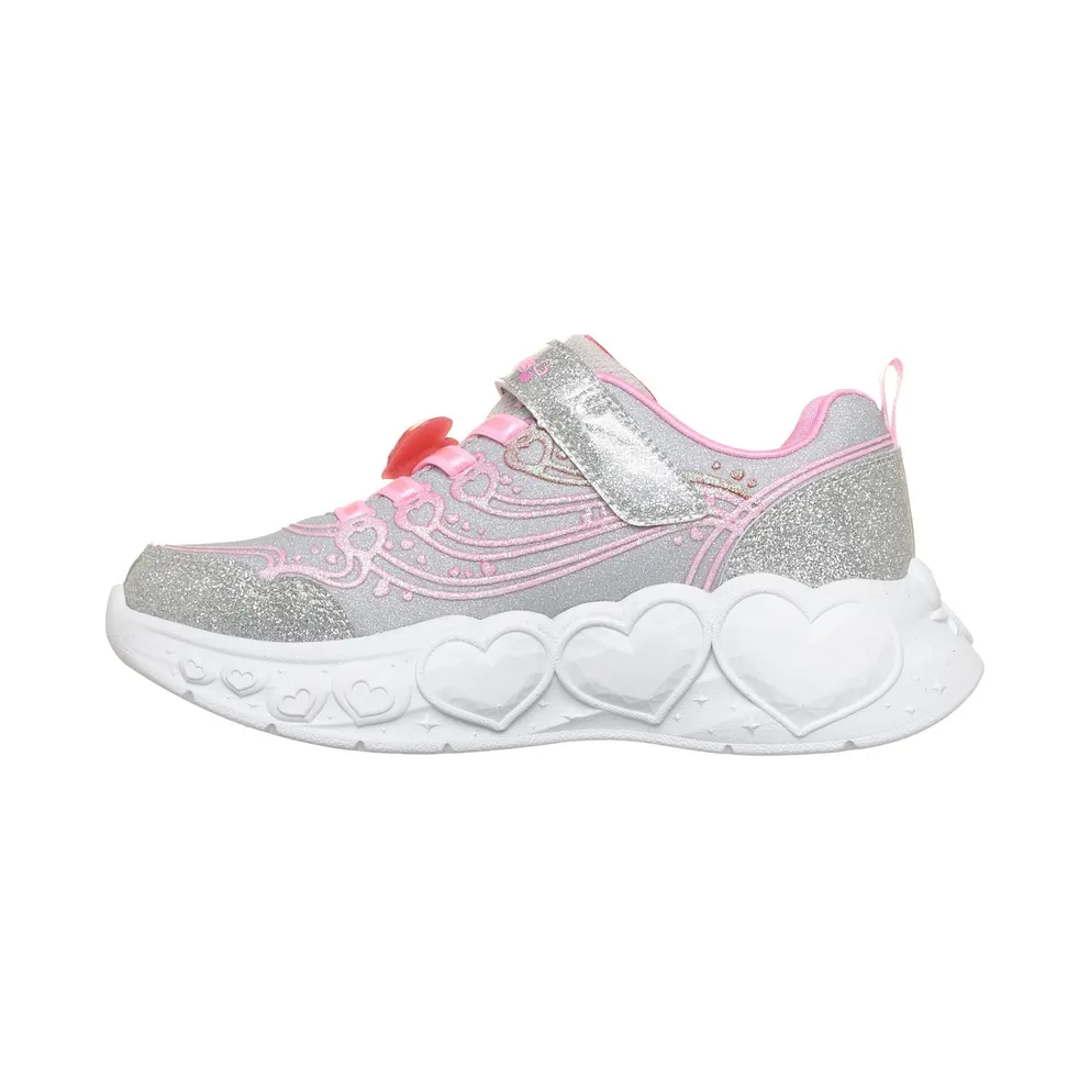 Skechers S-Lights: Enchanted Heart Lights Silver (303266CSMLT)