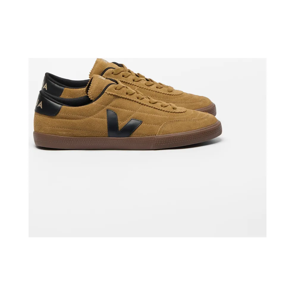 Veja Panenka Quilted Suede Sneakers with Contrast Logo Camel (FU0320899)