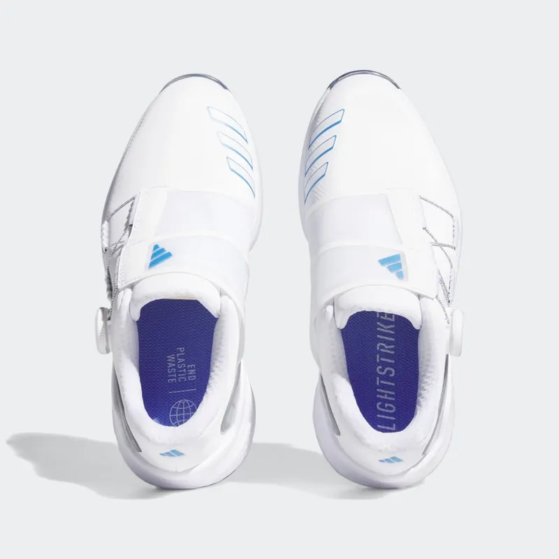 adidas ZG23 BOA Lightstrike Golf Shoes Cloud White / Blue Fusion Met. / Silver Metallic (GZ2171)