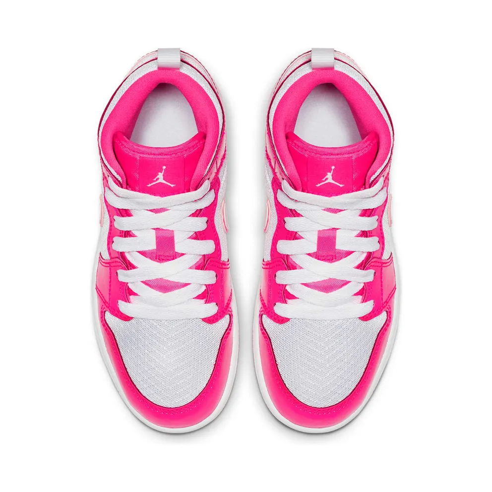 Jordan 1 Mid Hyper Pink White (PS) Hyper Pink/White-White (640737-611)
