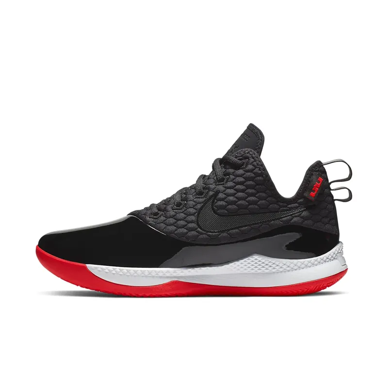 Nike Lebron Witness 3 PRM Black Black/White-University Red-Black (BQ9819-001)