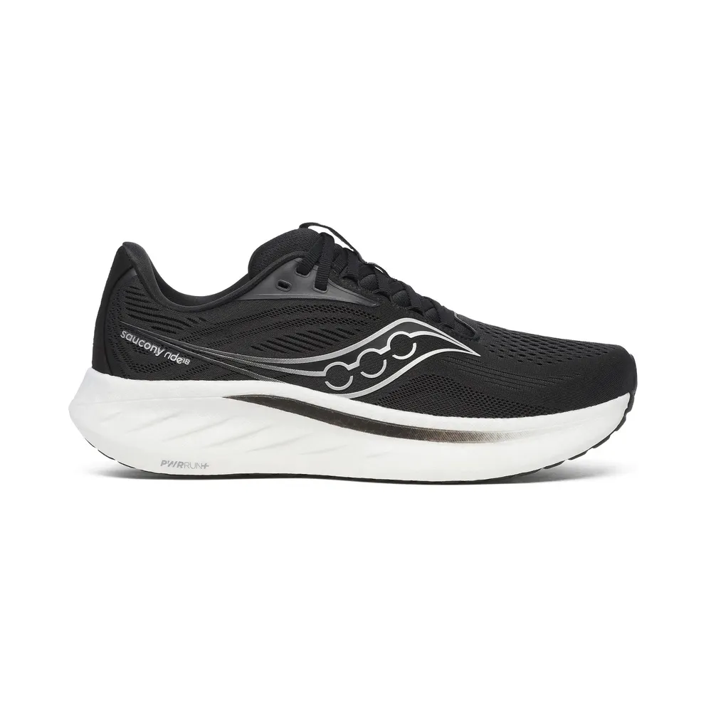 SAUCONY Ride 18 “Black / White” (S21000-100)
