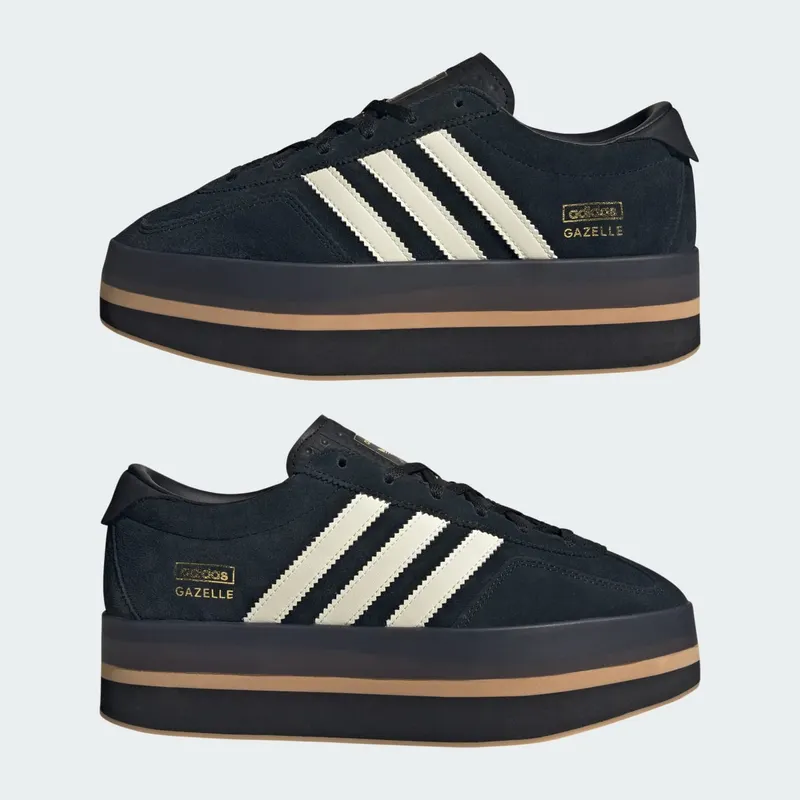 Adidas Gazelle Stack Core Black / Cream White / Gum (JS0239)