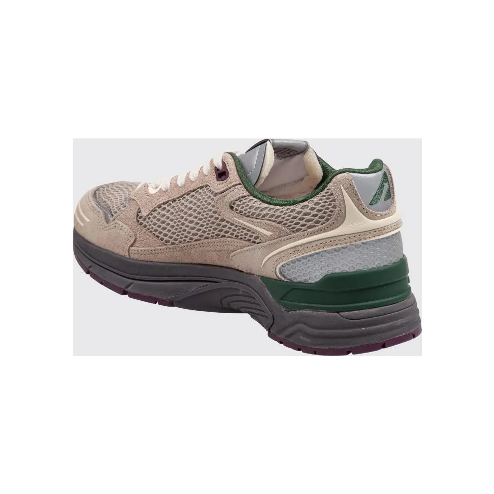 Autry Hyperway Low-Top Sneakers in Leather, Suede and Mesh Brown (HYLMCI07)