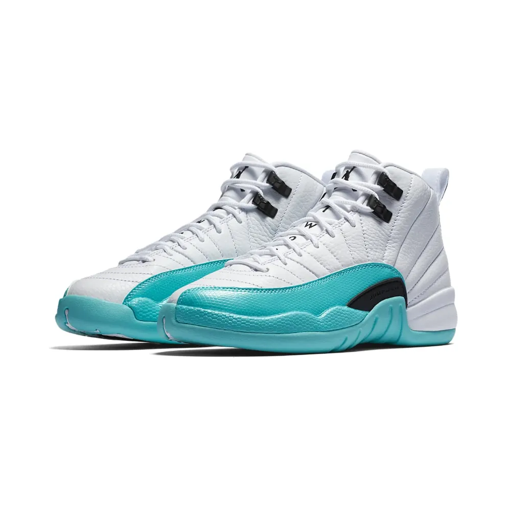 Jordan 12 Retro Light Aqua (GS) White/Black-Light Aqua (510815-100)
