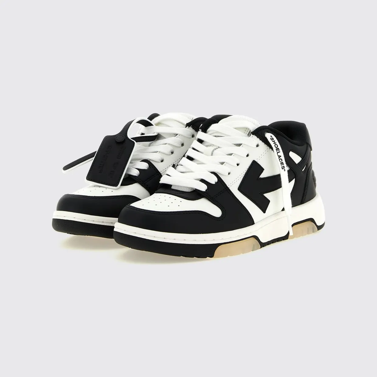 Off-White Out Of Office Bicolor Leather Sneakers with Applied Logo White 1 (W259C9L0060110)