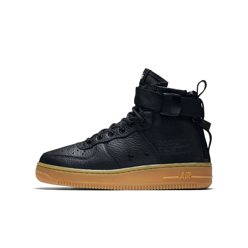 Nike SF Air Force 1 Mid Black Gum (GS) Black/Black-Gum Light Brown (AJ0424-001)