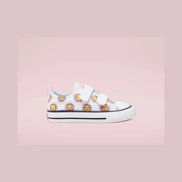 Converse Sun Graphic Easy-On Chuck Taylor All Star Low Top White/citron Pulse (770703C)