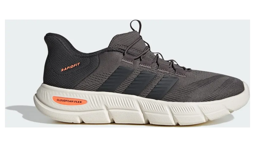 Adidas CLOUDFOAM FLEX RAPIDFIT-SCHOENEN Charcoal / Carbon / Lucid Orange (KK3482)