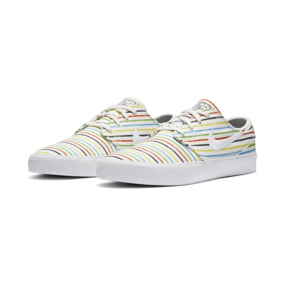 Nike SB Zoom Stefan Janoski Canvas Multi-Color Pinstripes Sail/Sail-White-White (AQ7878-100)