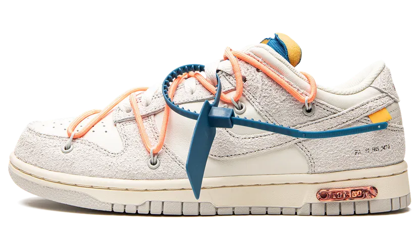 Nike Dunk Low Off-White Lot 19 – “Sail / Neutral Grey-orange Pulse” (DJ0950-119)