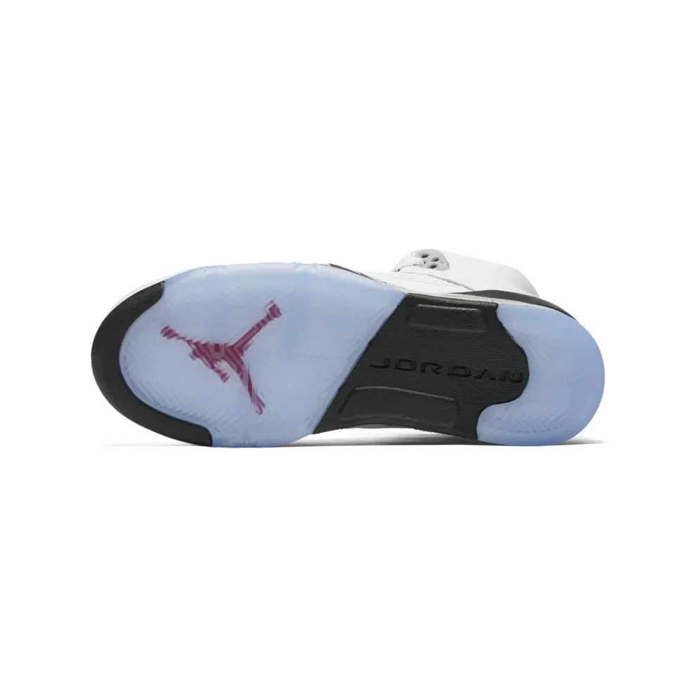 Jordan 5 Retro White Cement (GS) White/University Red-Black-Matte Silver (440888-104)