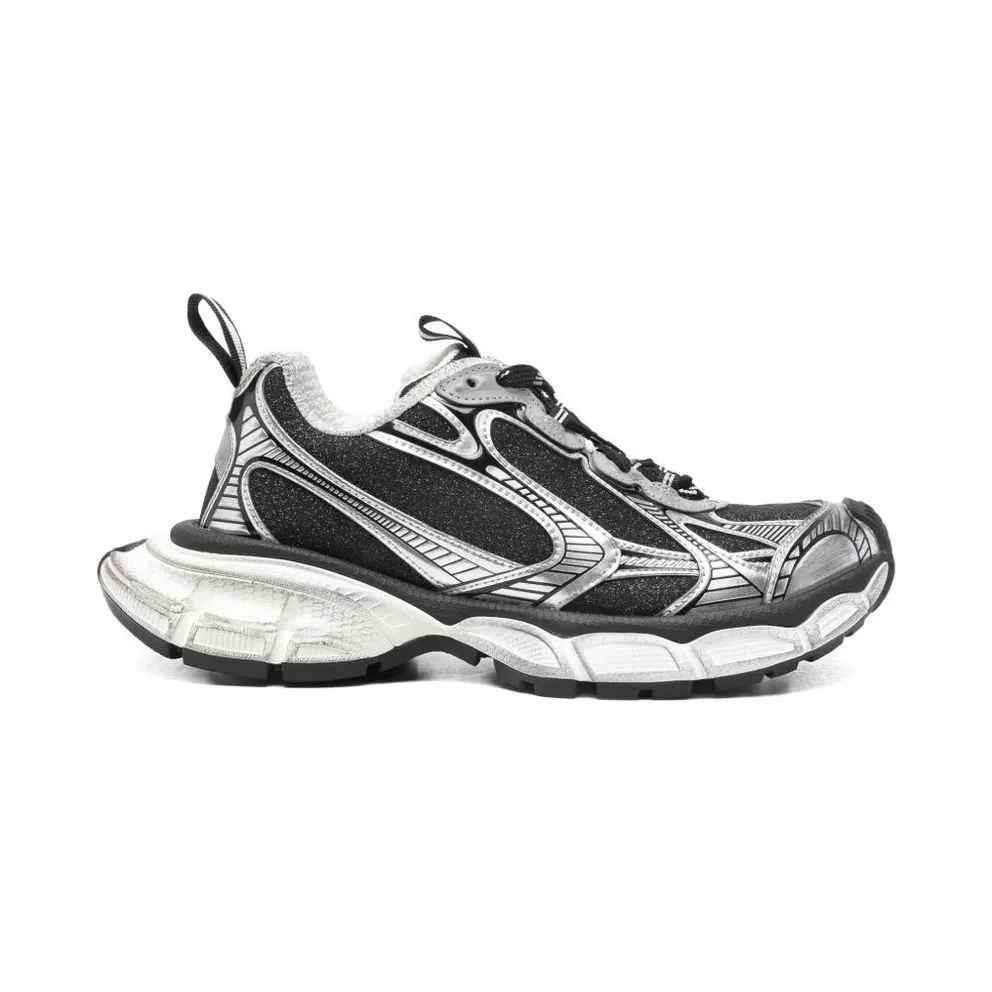Balenciaga 3XL Lace-Up Black Silver