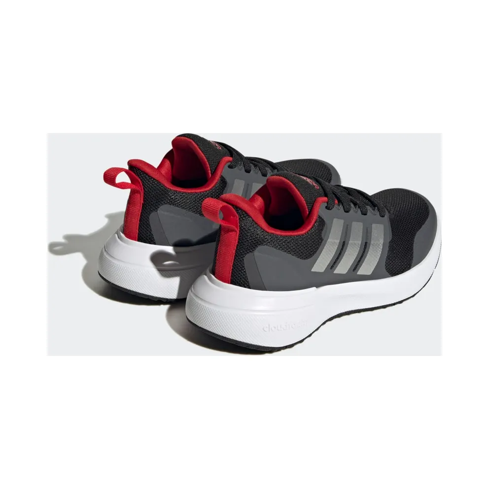 Adidas FortaRun 2.0 Cloudfoam Lace Core Black / Silver Metallic / Better Scarlet (HP5436)