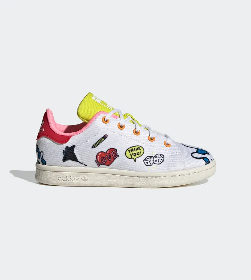 adidas STAN SMITH C PRIMEBLUE Cloud White / Vivid Green / Scarlet (FY2687)