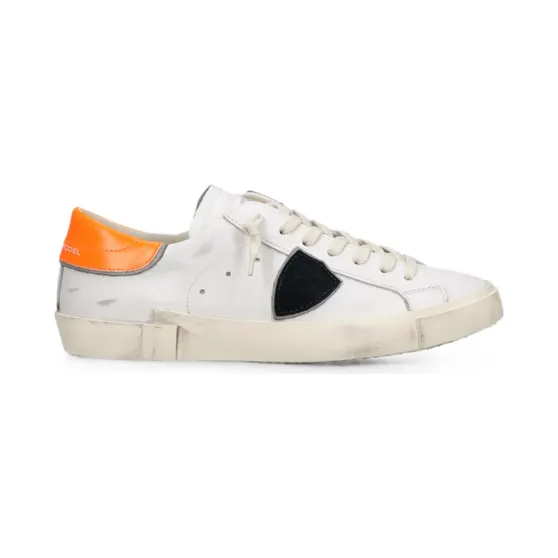Philippe Model Paris Prsx leren met logo-patch “White” (PRLUVP25)