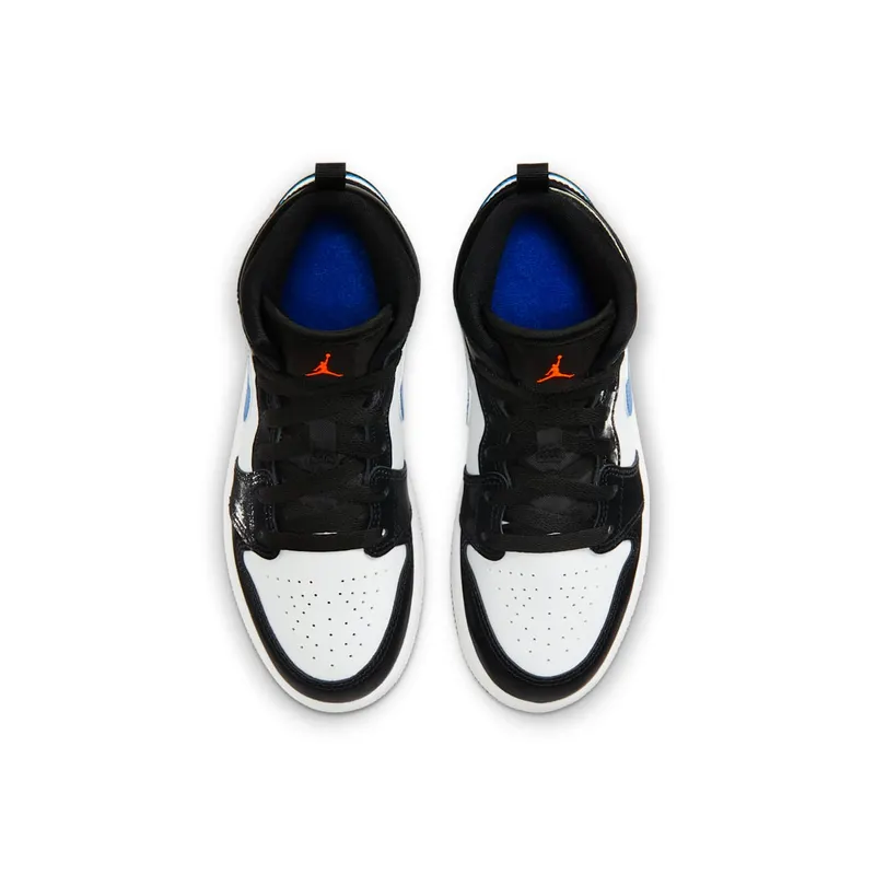 Jordan 1 Mid Black Racer Blue White (PS) Black/Racer Blue-White (640734-084)