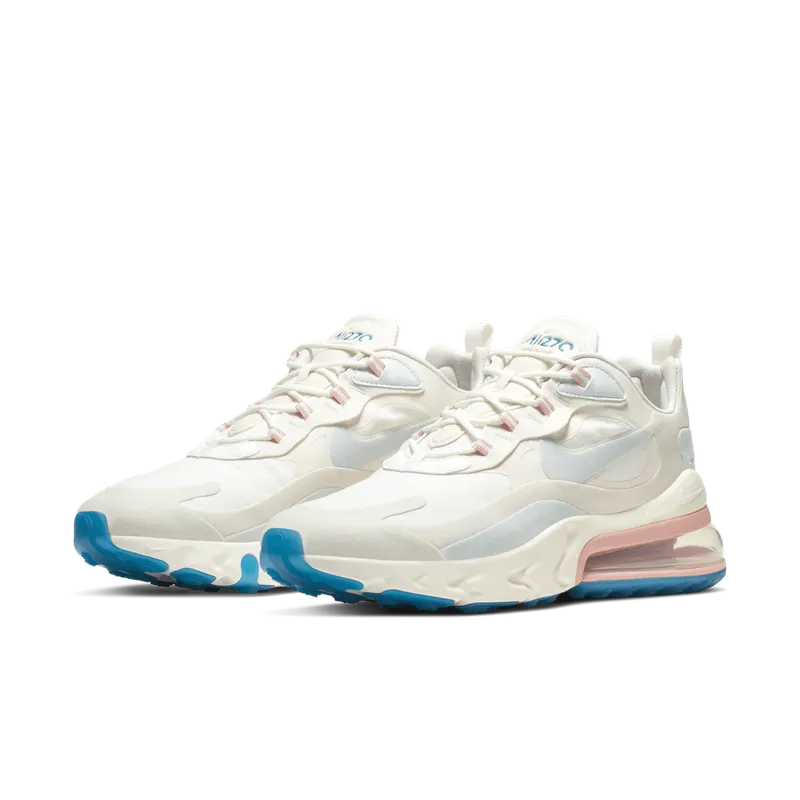 Nike Air Max 270 React American Modern Summit White Summit White/Summit White-Bleached Coral-Desert Sand-White (AO4971-100)